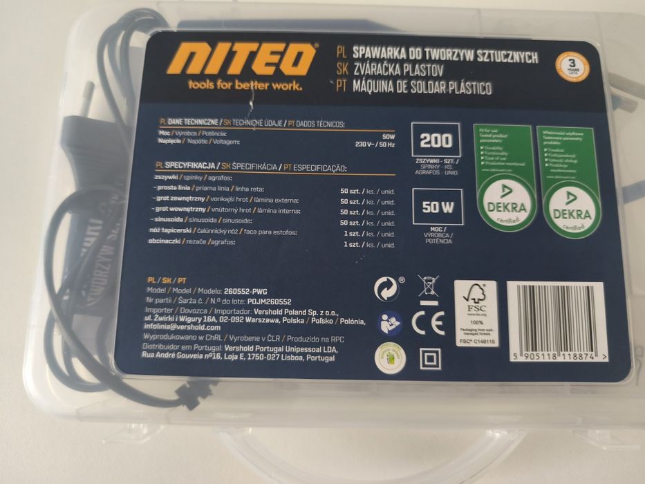 Nowa spawarka do plastiku tworzyw sztucznych zszywki