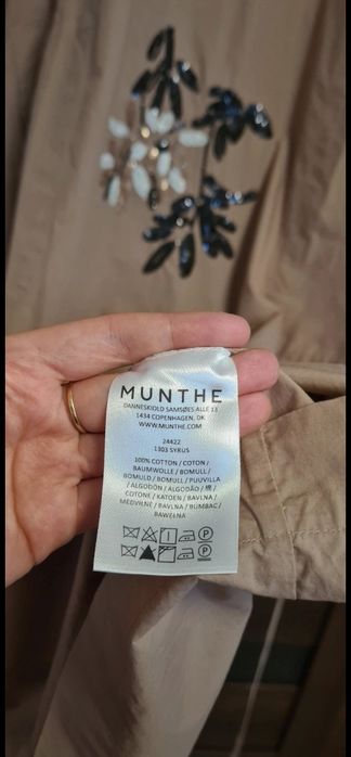 Bawełniana sukienka z cekinami Munthe