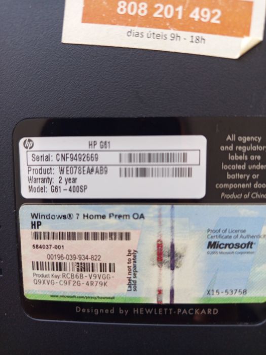 Notebook HP EV06433170917276395523