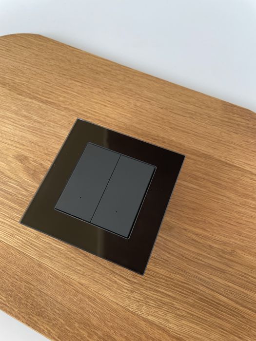 Вимикач чорний матовий Zigbee, розумний смарт вимикач дротовий