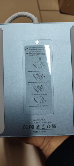 Док-станція PULWTOP USB C для iMac 24" M1/M3/M4 (11-в-1, корпус M.2 SS