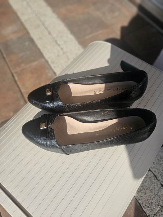 Eleganckie baleriny Sergio Leone – czarne, rozmiar 37