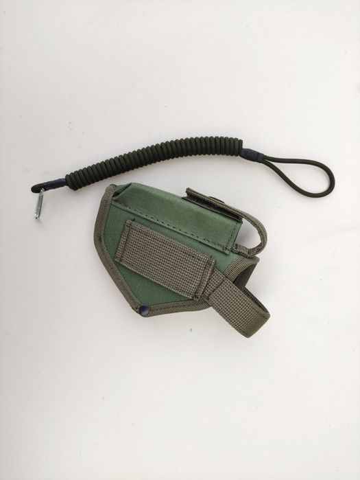 Кобура для ПМ и шнур страховочный петля карабин олива/черный/пиксель