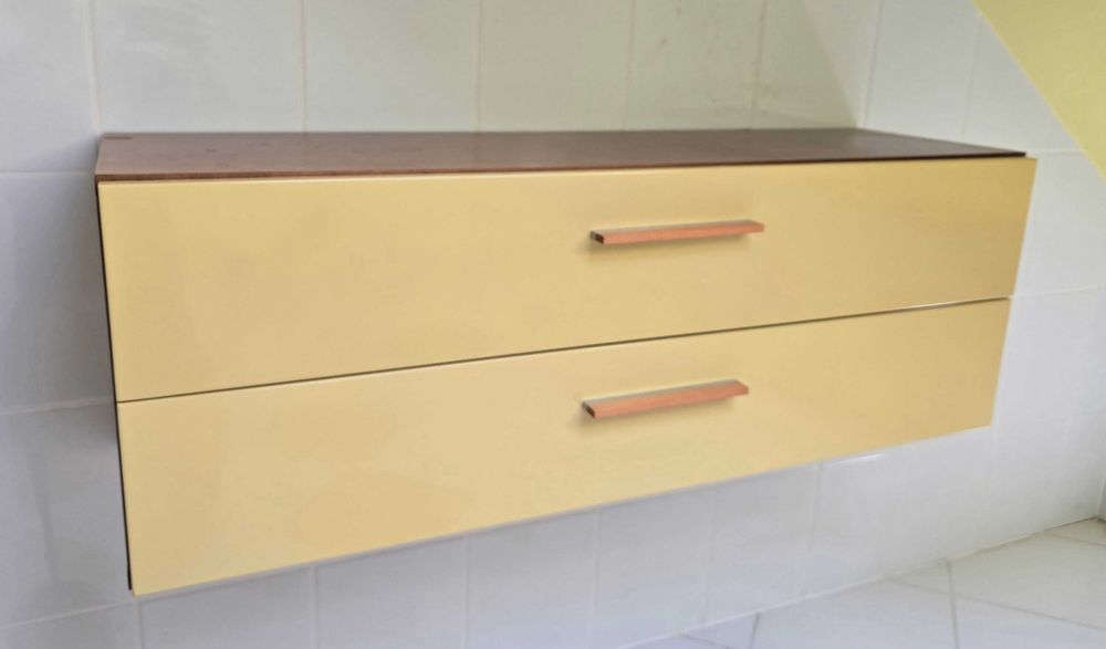 szafka wisząca 2 szuflady 100x35 30 cm głębokości
