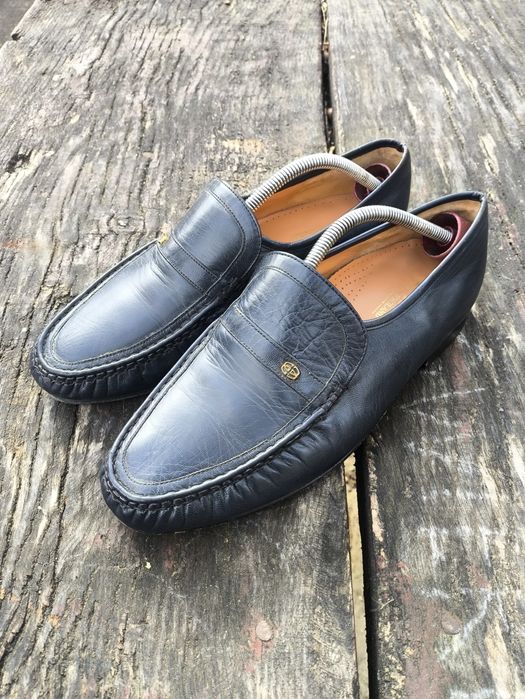 Barker skórzane mokasyny męskie premium loafersy czarne eleganckie