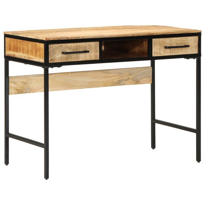 Vidaxl Biurko 100X50X75 Cm Z Litego Drewna Z Surowego Mango