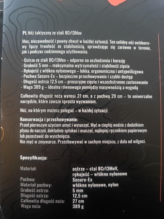 Nóż bushcraft survival