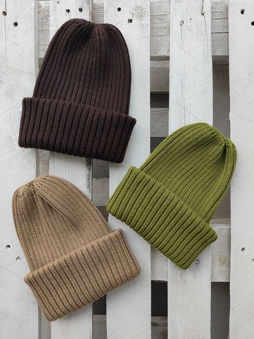 Zestaw na zimę na chłodną jesień czapka komin z merino ręczna robota
