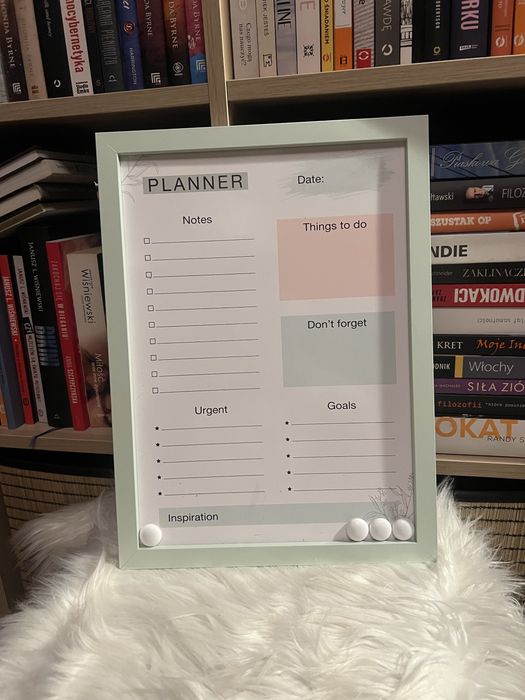 Planer organizer magnes suchościeralny