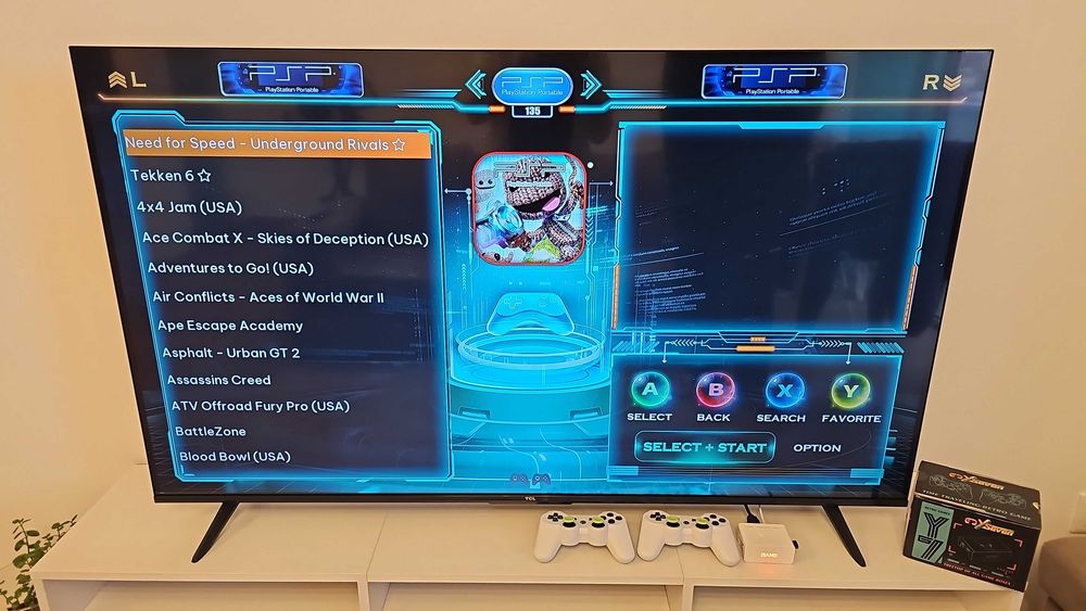 Console de jogos +2 controles