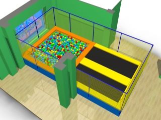 Дитячий лабіринт, ігрова кімната, гірка дитяча, надувна гірка