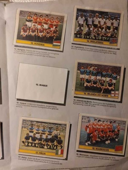 Raro álbum de cromos do campeonato do mundo de futebol de 86