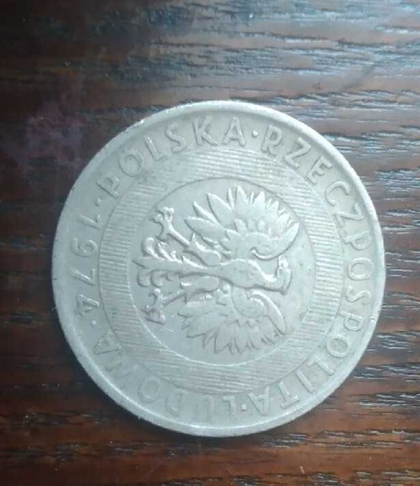 Moneta 20 zł 1974 prl wieżowiec kłos obiegowa