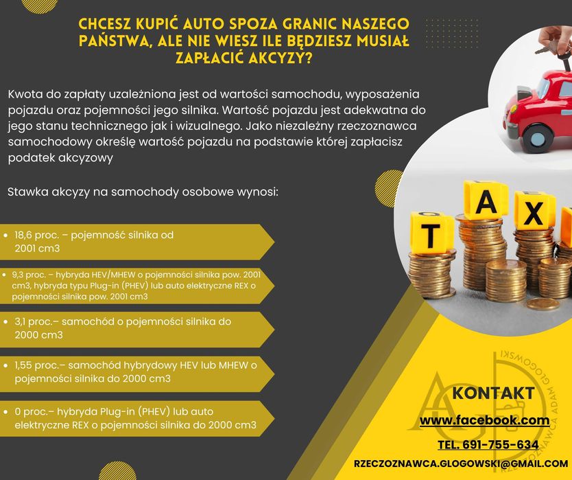 Certyfikowany Rzeczoznawca Samochodowy  AKCYZA I WYCENA I KOSZTORYS