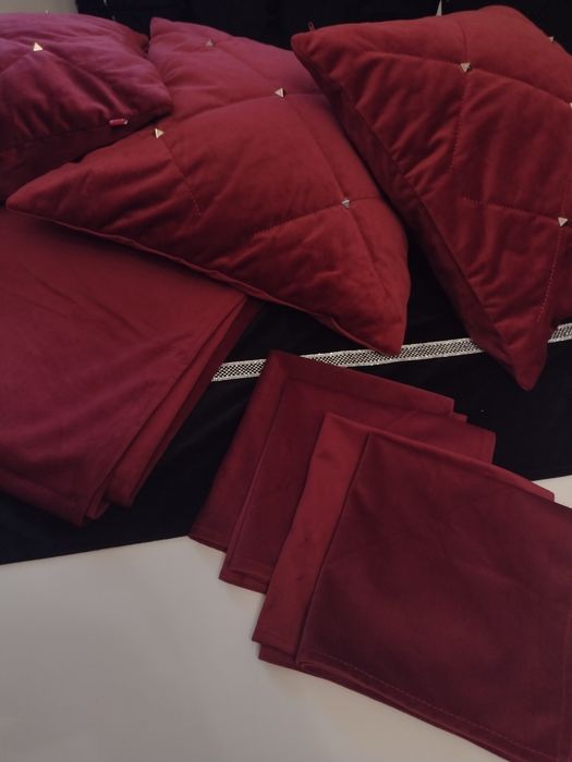 Home&you poszewki + obrus i serwetki welur Glamour Stan idealny rubics