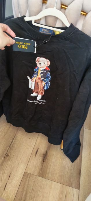 Piękna bluza damska Ralph Lauren czarna nowa M miś