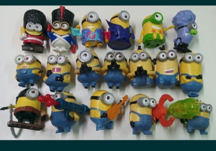 Panda, Tartaruga ninja, Smurfs, Minions, Pikachu detetive, Supermario,