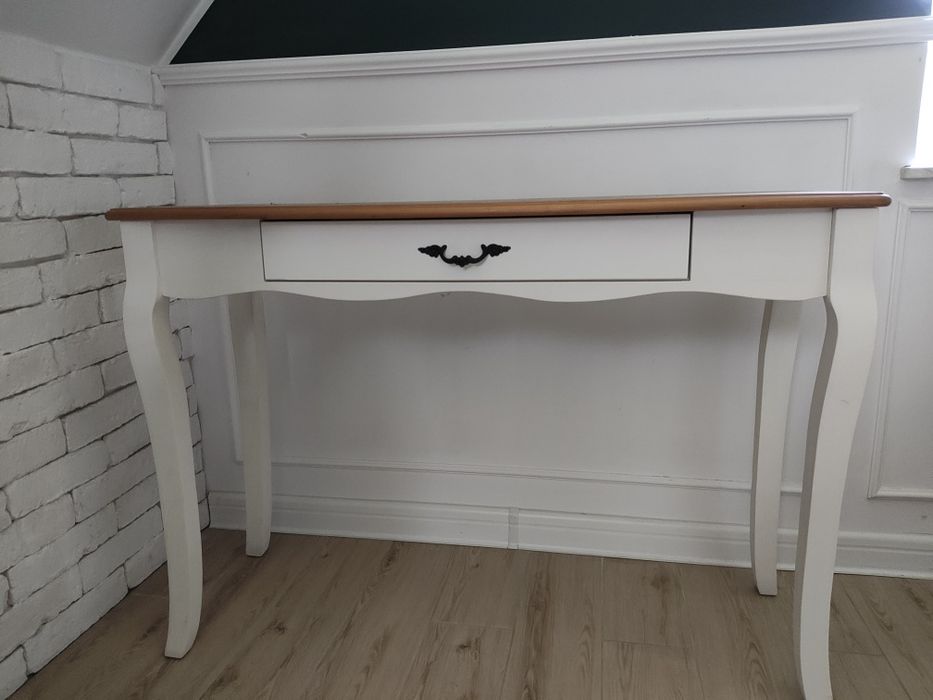 Konsola biała/ dąb