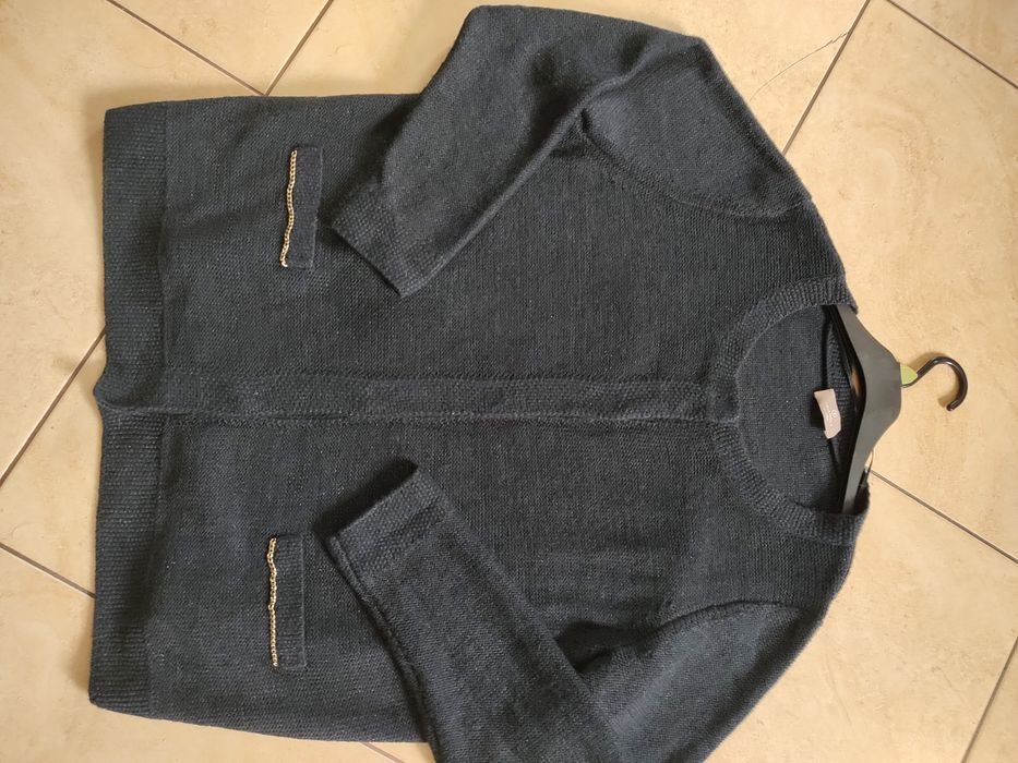 Czarny rozpinany sweter rozm.50