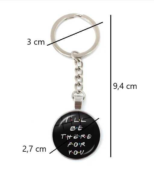 FRIENDS Przyjaciele Serial Brelok do kluczy Czarny