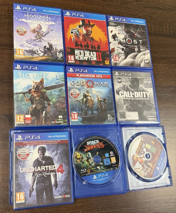 Gry PS4  Rdr2, Ghost of Tsushima, Biomutant, Call of Duty, Uncharted 4