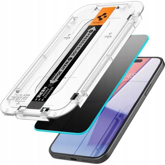 Szkło hartowane z ramką do montażu szybka iPhone 15 Pro