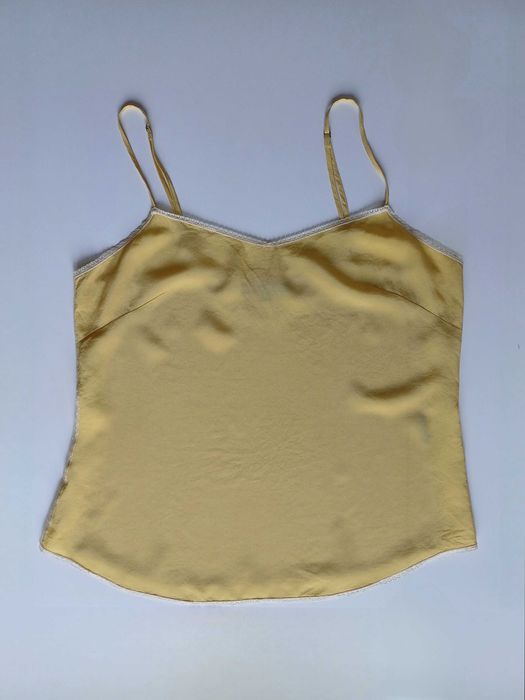 Jedwabna kremowa koszulka nocna / top rozm. M Animale