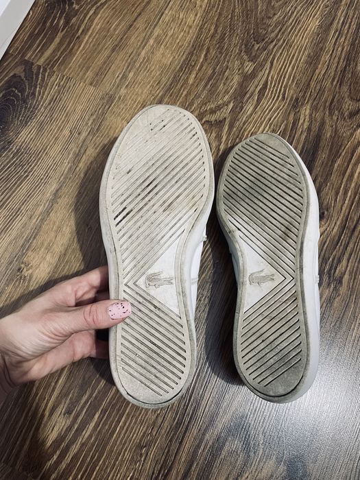 LACOSTE białe tenisówki ze skóry naturalnej rozm. 38