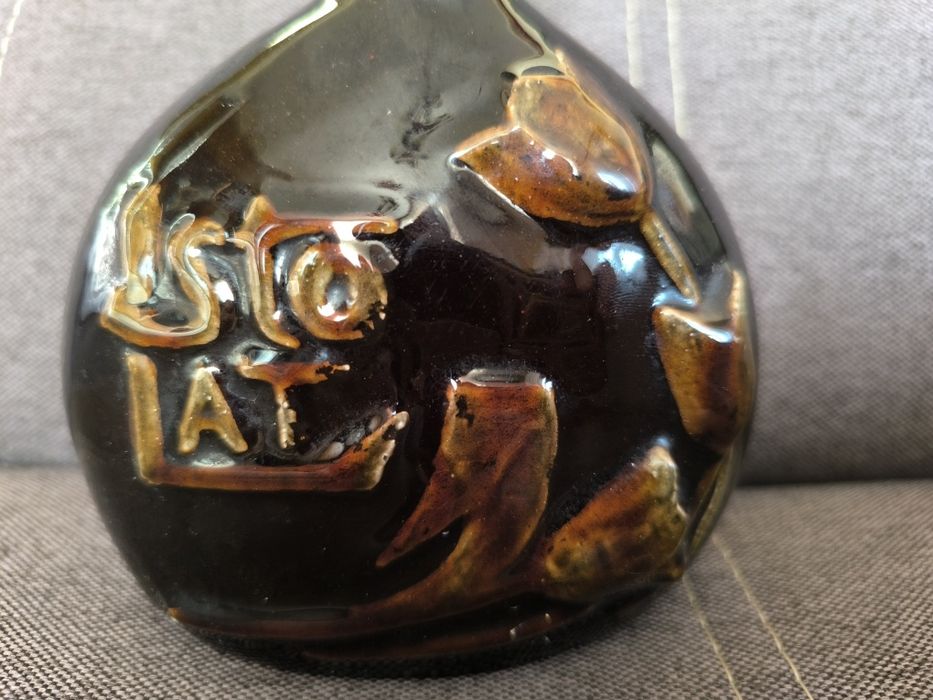 Ceramiczny wazon karafka STO LAT (PRL, vintage)