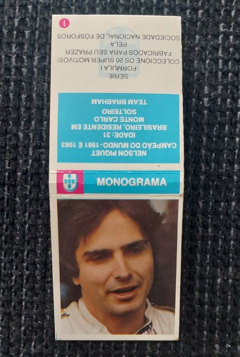 Colecção completa de caixas de fósforos (novas) sobre a Fórmula 1.
