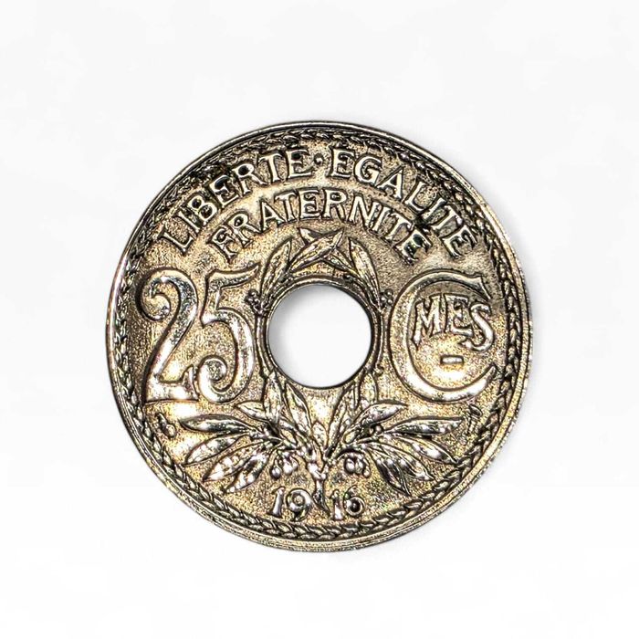 Moeda França 25 Centimes 1916 – Estado Superior – III República