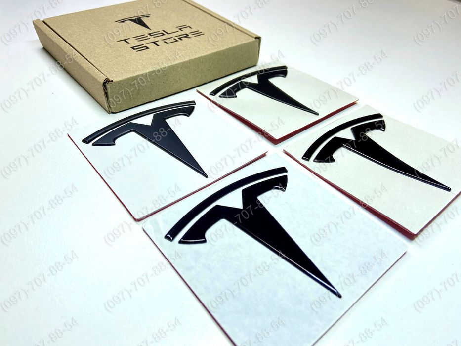 Різноманітні емблеми (значки) для Tesla Model 3/Y/S/X (комплект)