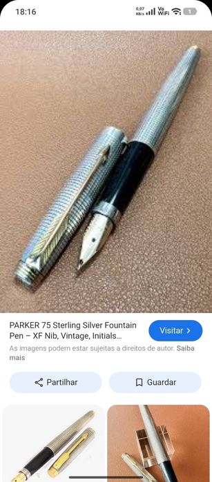 Conjunto de canetas Waterman, Parker etc  uro e prata