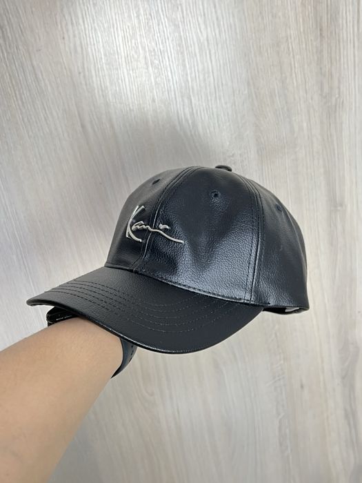 Чоловіча шкіряна кепка karl kani metal logo