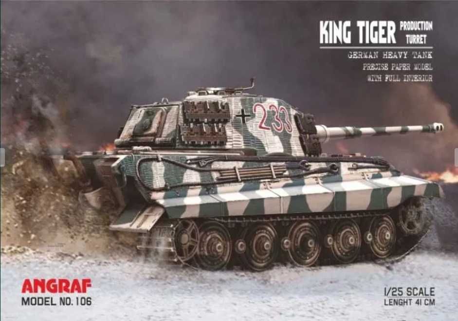 Niemiecki czołg Tygrys Królewski King Tiger, Angraf 1:25