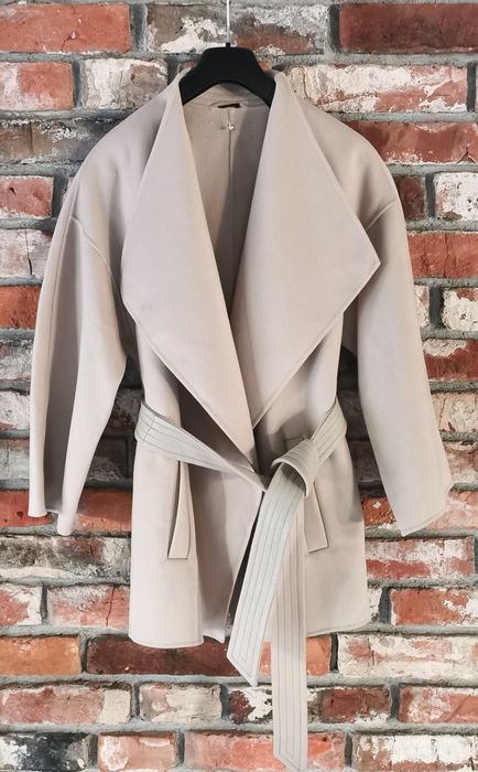 Mackage Wełniany Płaszcz Damski Szlafrokowy S wełna