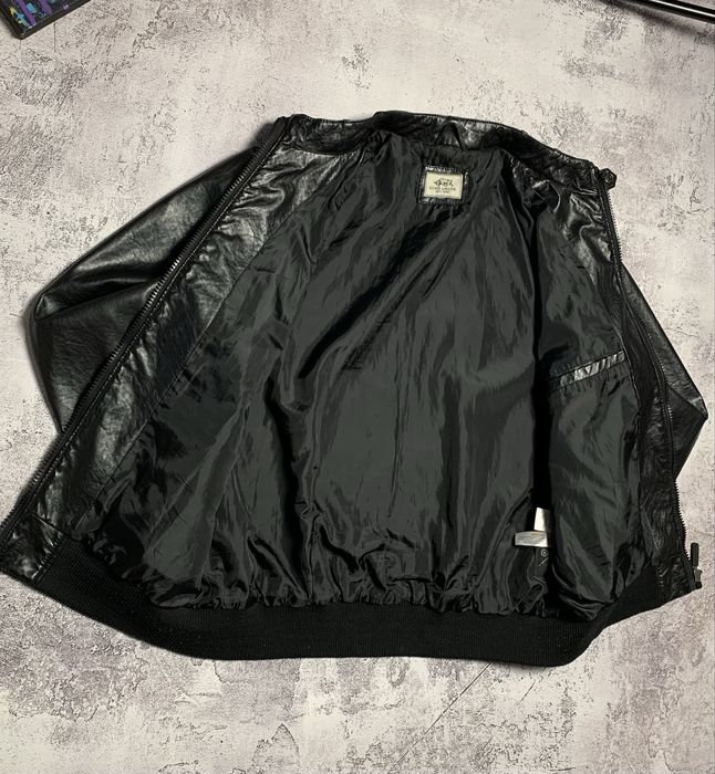 Ecko Unltd Old Polyvinyl leather type jacket bomber swag