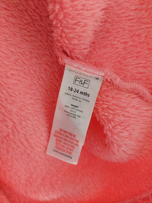 Polarowy szlaflok z króliczkiem 18-24m