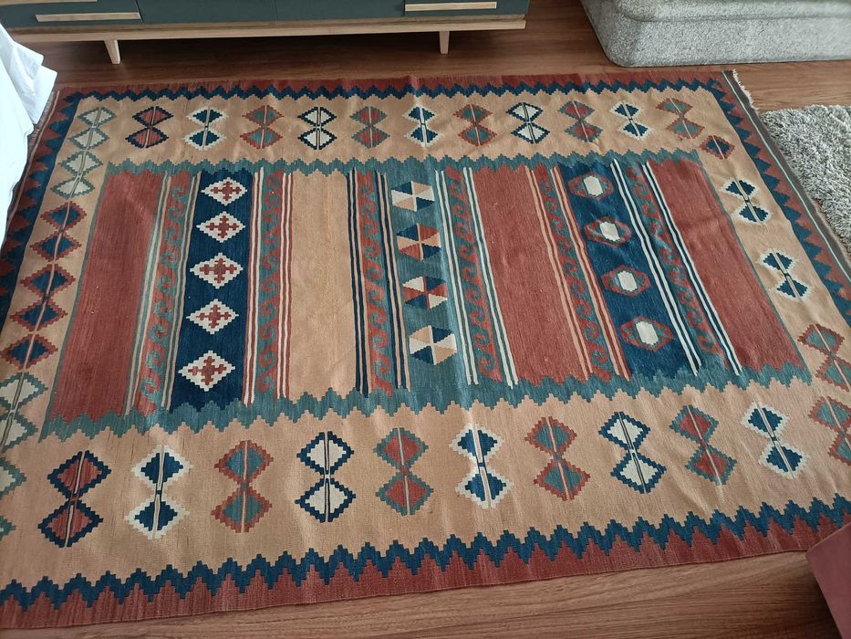Kilim pelo natural – 3 x 2 m | Peça autêntica