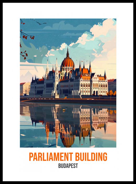 Plakat 42x59,4cm Parliament Building, Budapest
