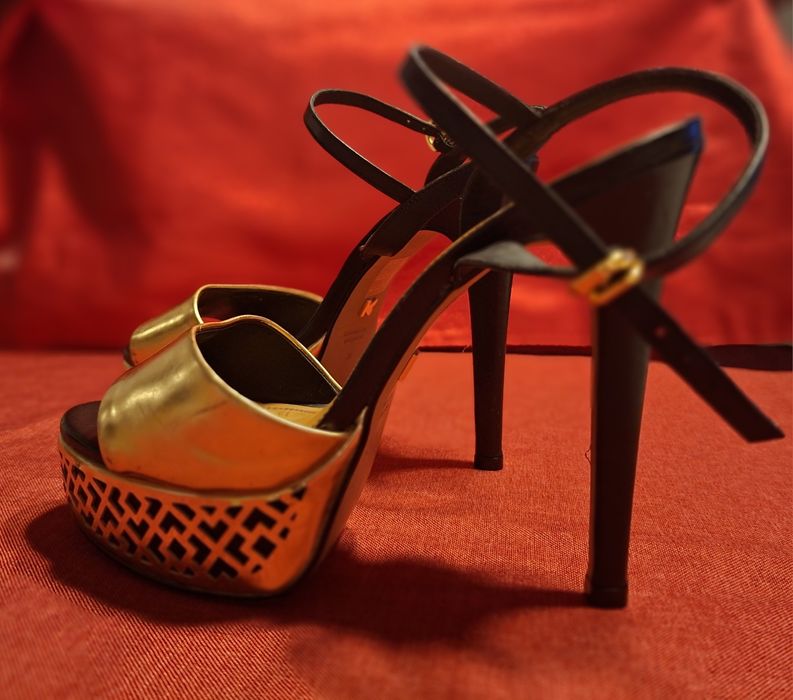 Szpilki sandałki Kazar 38 piękne wysoki obcas