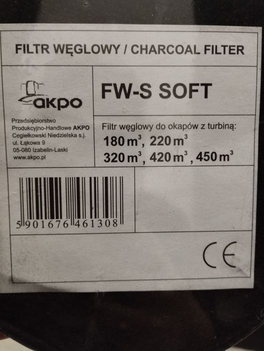 Filtr węglowy do okapów z turbina