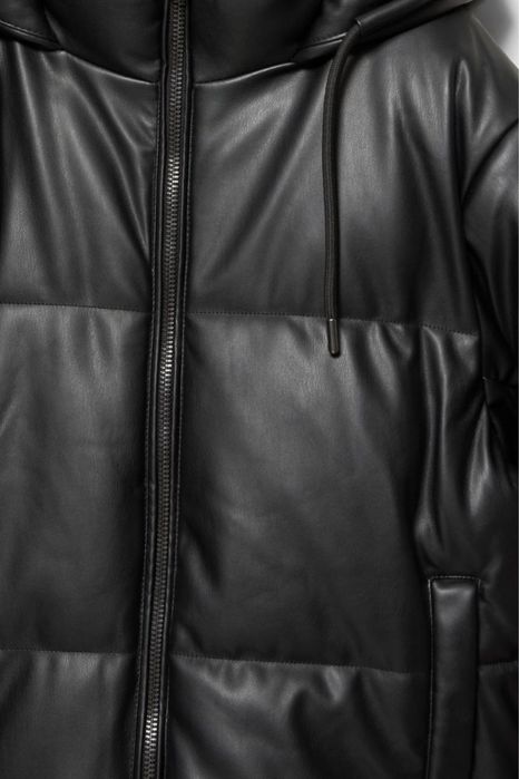 Стьобана куртка зі штучної шкіри s l