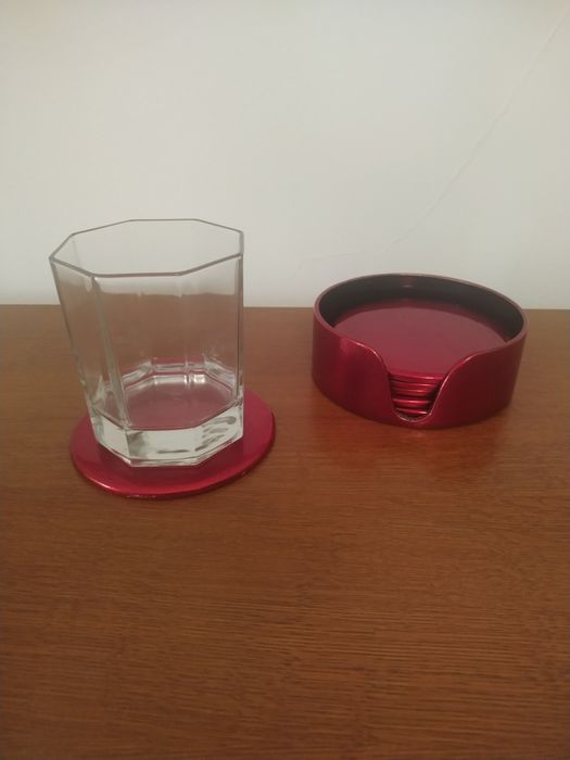 Metallic Red Coaster Holder424832651809280002