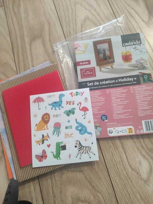 Zestaw kreatywny szablony naklejki papiery DIY holiday crelando