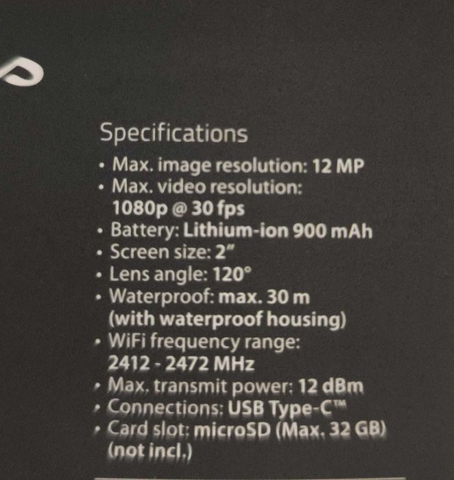 Action cam Nedis N-Go 4k