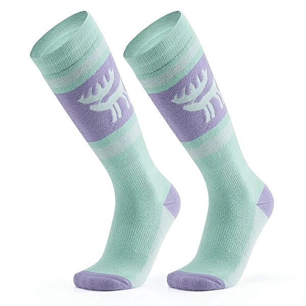 Skarpetki narciarskie Qunature rozmiar 43-48 (L/XL) - fioletowo-zielon