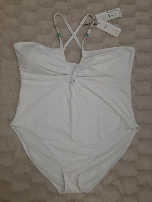 Купальник бандо білий M&S 4XL