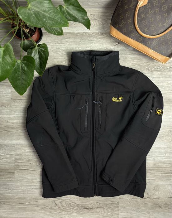 Czarna Kurtka Softshell Jack Wolfskin Męska Wiatroszczelna Trekking L
