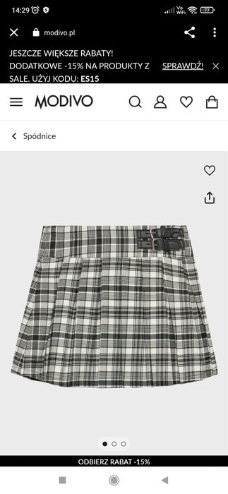 Spódnica krata ZARA 152